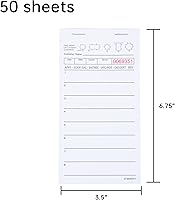 Vista 2 de DGBDPACK Talonarios de Cheques de Invitados EP-3632-1 (20 Talonarios), Total 1000 Talonarios Rosa para Camarera, Fichas de Pedidos de Servidor