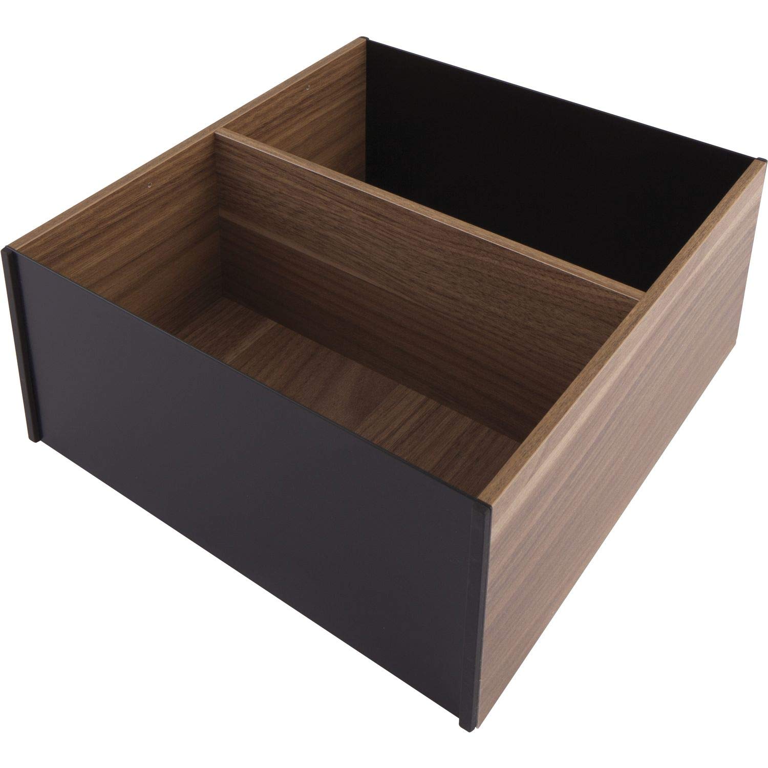 blum AMBIA-LINE organizer szuflady w premium dekorze drewna | idealny kuchnia, łazienka, garderoba | użycie modułowe i pewne trzymanie dzięki nóżkom antypoślizgowym | 27×24×11 cm | Orzech Tennessee
