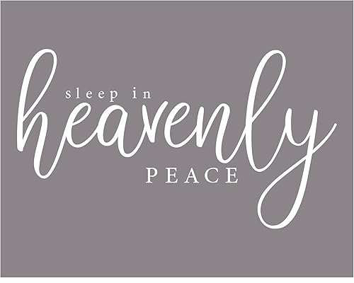 AMERICAN LUXURY GIFTS Sleep In Peace - Arte de pared de música cristiana celestial de Navidad, decoración rústica de granja, cocina, dormitorio,