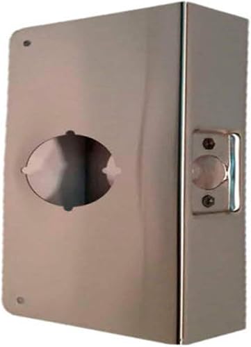 Don-Jo Placa envolvente clásica de acero inoxidable 2-CW-S con acabado de acero inoxidable satinado, para cerraduras de puerta cilíndricas, 4 x 9