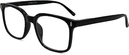 Miniatura 1 de Ancianos - Lentes de lectura grandes, borde completo, marco cuadrado ligero, lentes de miopía - Lente de gran tamaño