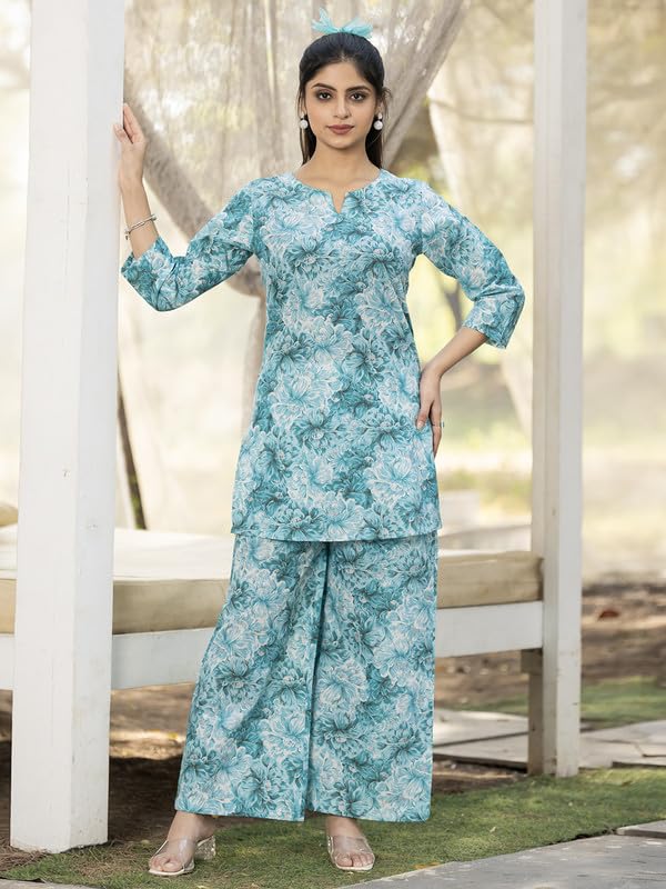 Image of Tee Projekt Cotton Ethnic Wear Co Ord Set for Women | Festive Co Ord Set for Women