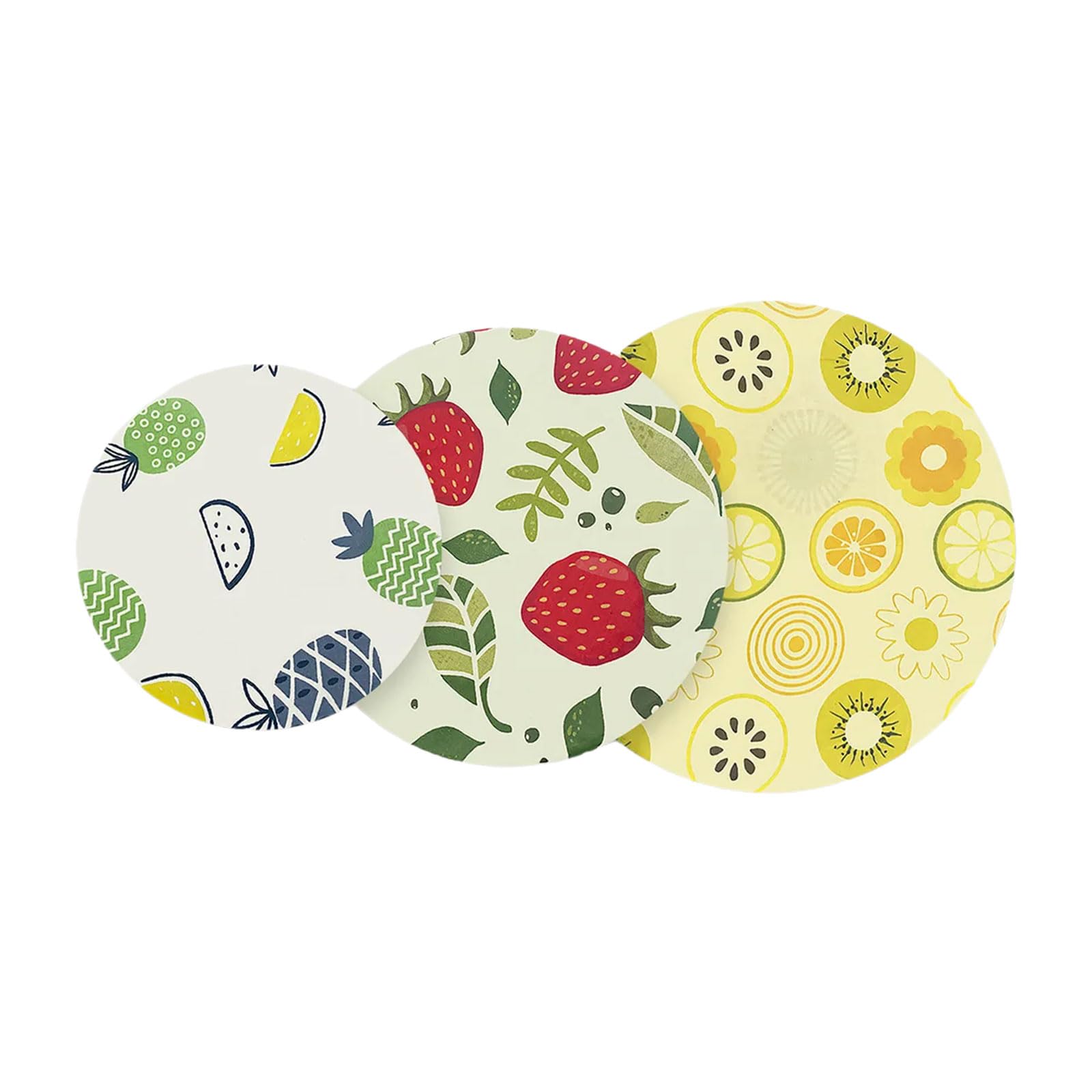 TQUXNGA 3Pcs Wax Food Covers Stretchable Bowl Lids Natural and Lasting Kitchen Solution Organic Beekeeping Covers