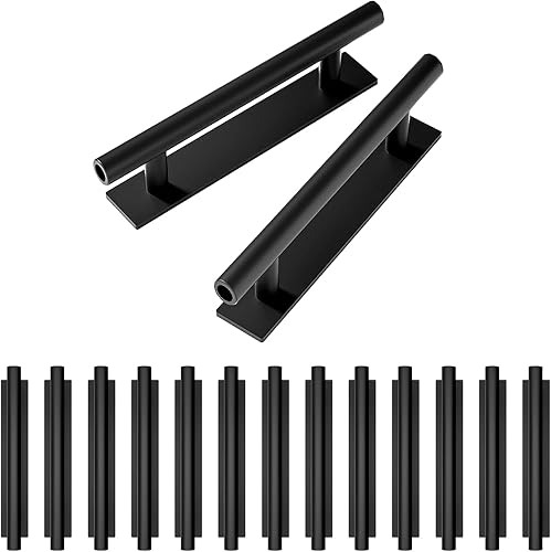 kwa heri Paquete de 15 manijas autoadhesivas para armario, color negro, de plástico ABS, manijas de ventana para puerta, ventana, armario, cajones y