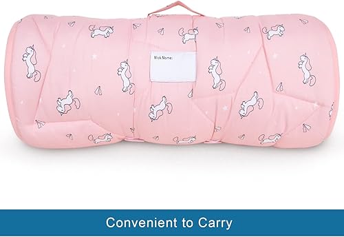 Miniatura 5 de Tapete para siesta para niños pequeños con almohada y manta de 50 x 21 x 1.5 pulgadas, tapete para siesta para niños y niñas pequeñas, paquete de 2