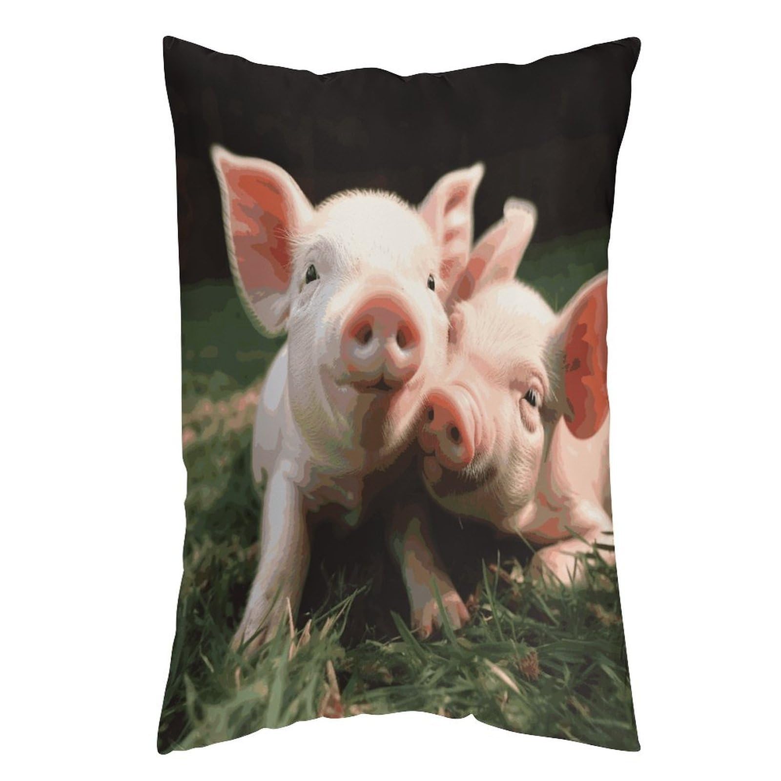 LDGSUPH Smiling Pillow Cases Soft Pillowcase with Invisible Zipper Wrinkle Resistant Pillow Covers Breathable Removable Pillow Protector for Bed Sofa Car 12 "x20