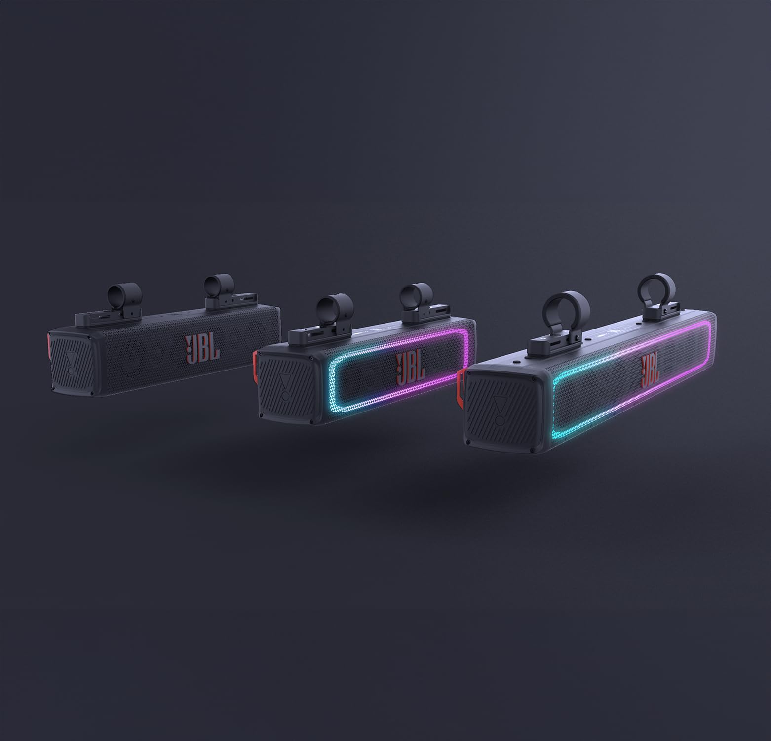 JBL RALLYBAR Barra de Sonido Exterior 21 Pulgadas con 150W RMS y 300W Peak Bluetooth 5.3 IP66 Resistente al Agua Luces LED Ideal para UTVs Barcos y vehículos recreativos Sonido Claro y Potente