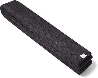 Cinturón profesional de algodón para artes marciales, 5 cm de ancho, color negro (karate, judo)