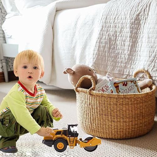 Miniatura 4 de Juguete de rodillo grande de metal a escala 160, juguete modelo de vehículos de construcción de metal, juguetes de coche de caja de arena al aire