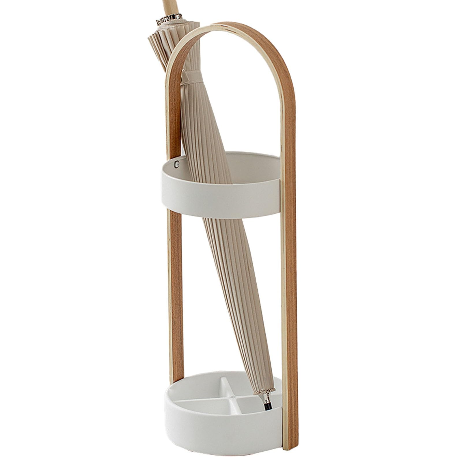 Porte-parapluies moderne en métal avec bac d'égouttage pour entrée
