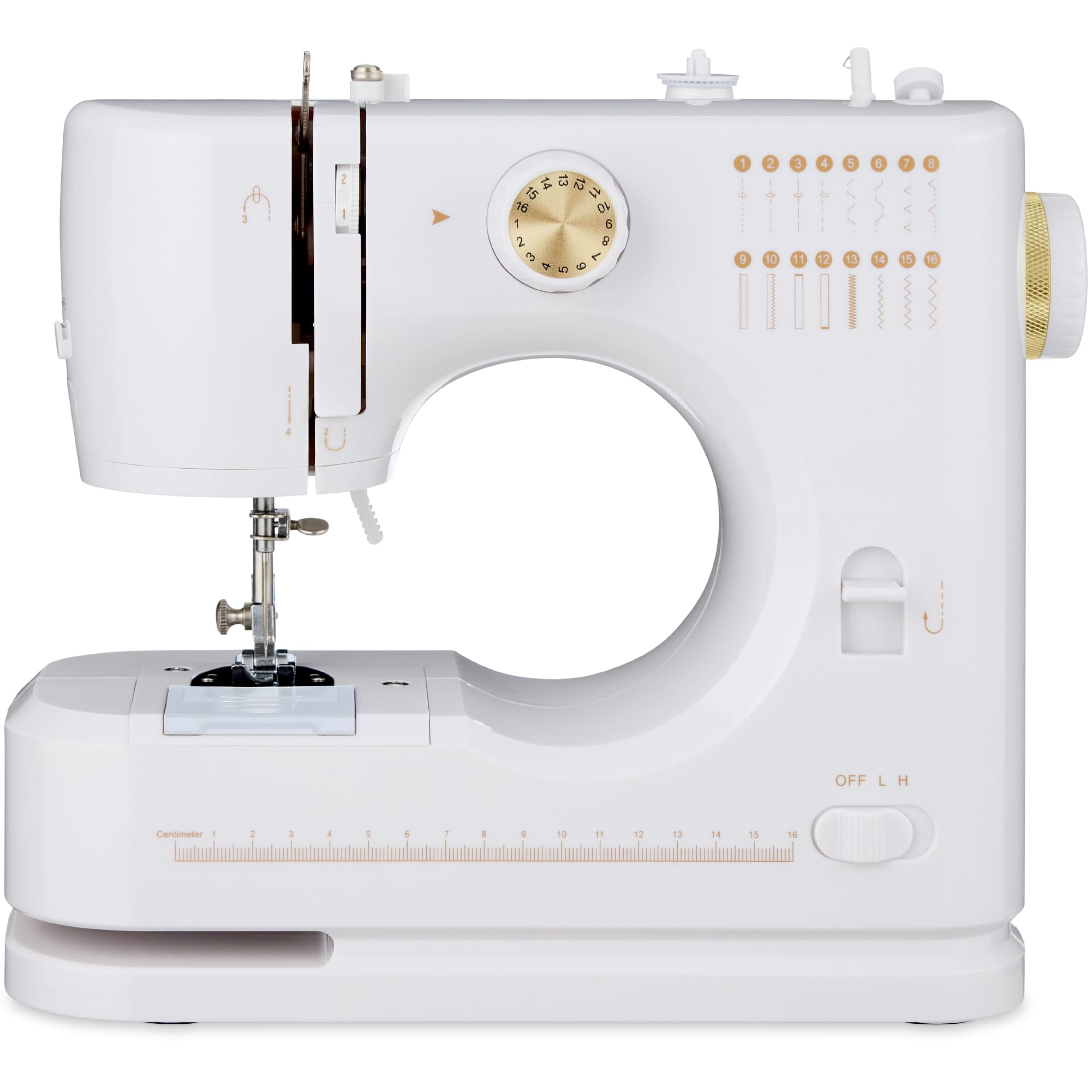 Machine à coudre 16 points pour des créations faciles grâce à sa double couture précise