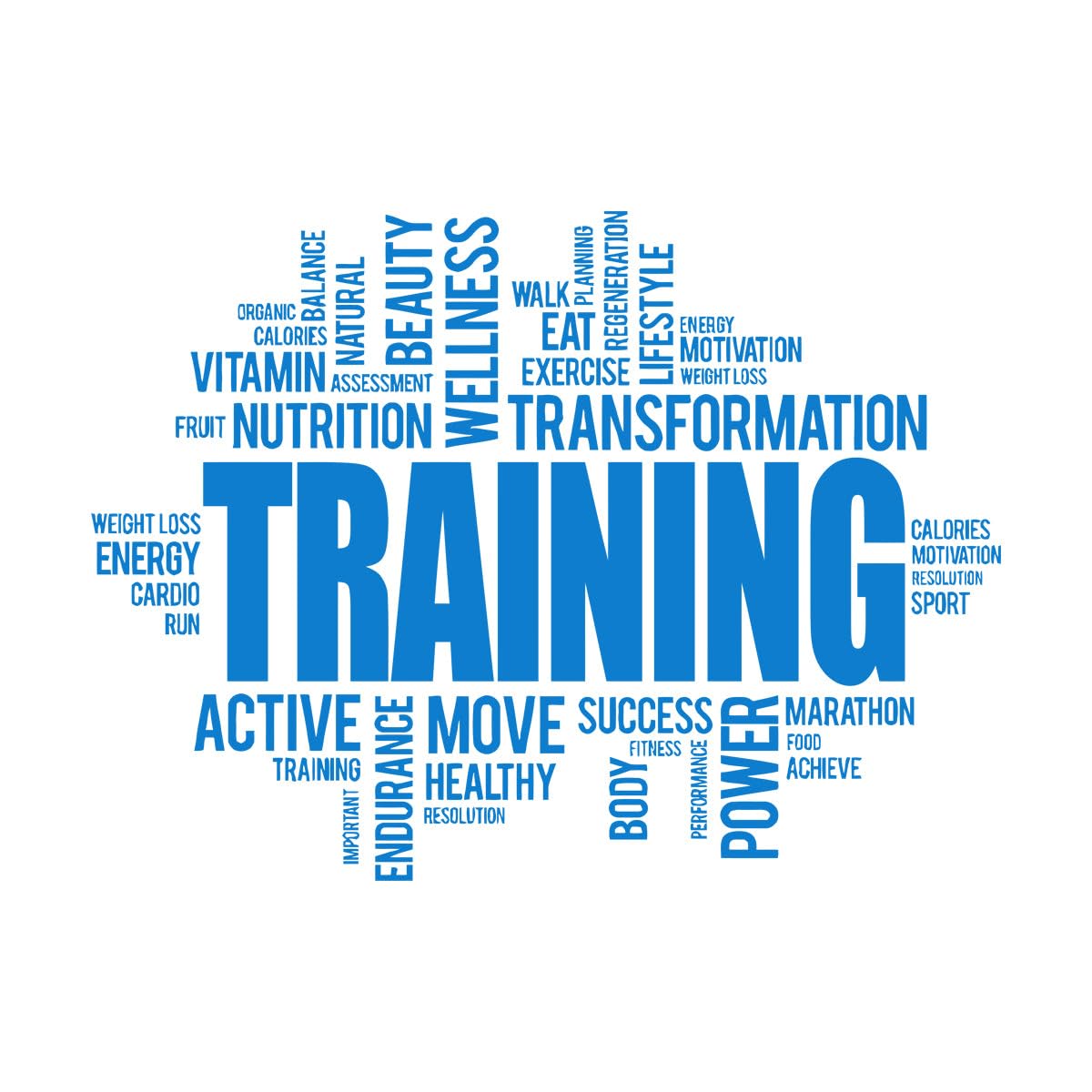 Fitness Training Word Cloud Wall Sticker Sports Workout Club Decor Crossfit Inspirational Vinyl Decal Gym Studio Poster Extra Large - 95x135cm — image 1