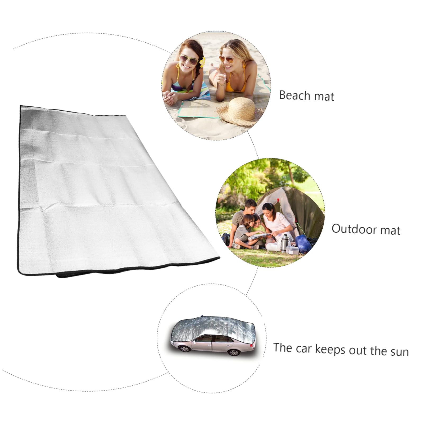Manta de Picnic Plegable de Doble Cara, EVA y Película de Aluminio