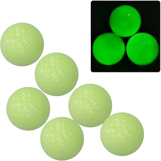 SunshineFace 6pcs/set Luminous Golf Ball, Double Layer Night Fluorescent Golfballs for Golf Practice