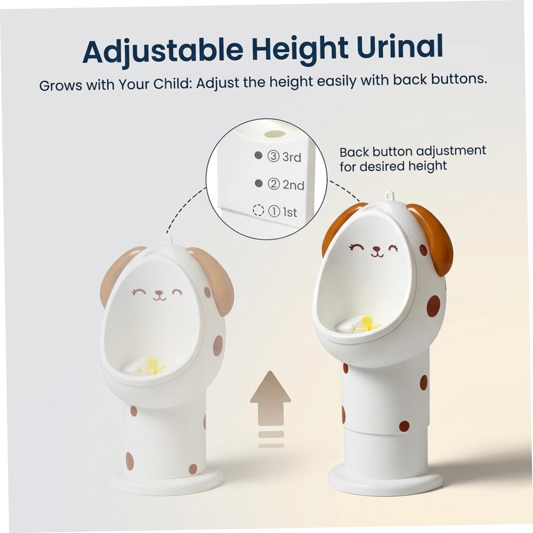Orinal infantil para niños con divertido diseño de molino de viento, urinario infantil de altura ajustable montado en la pared para niños para entrenamiento de orinal