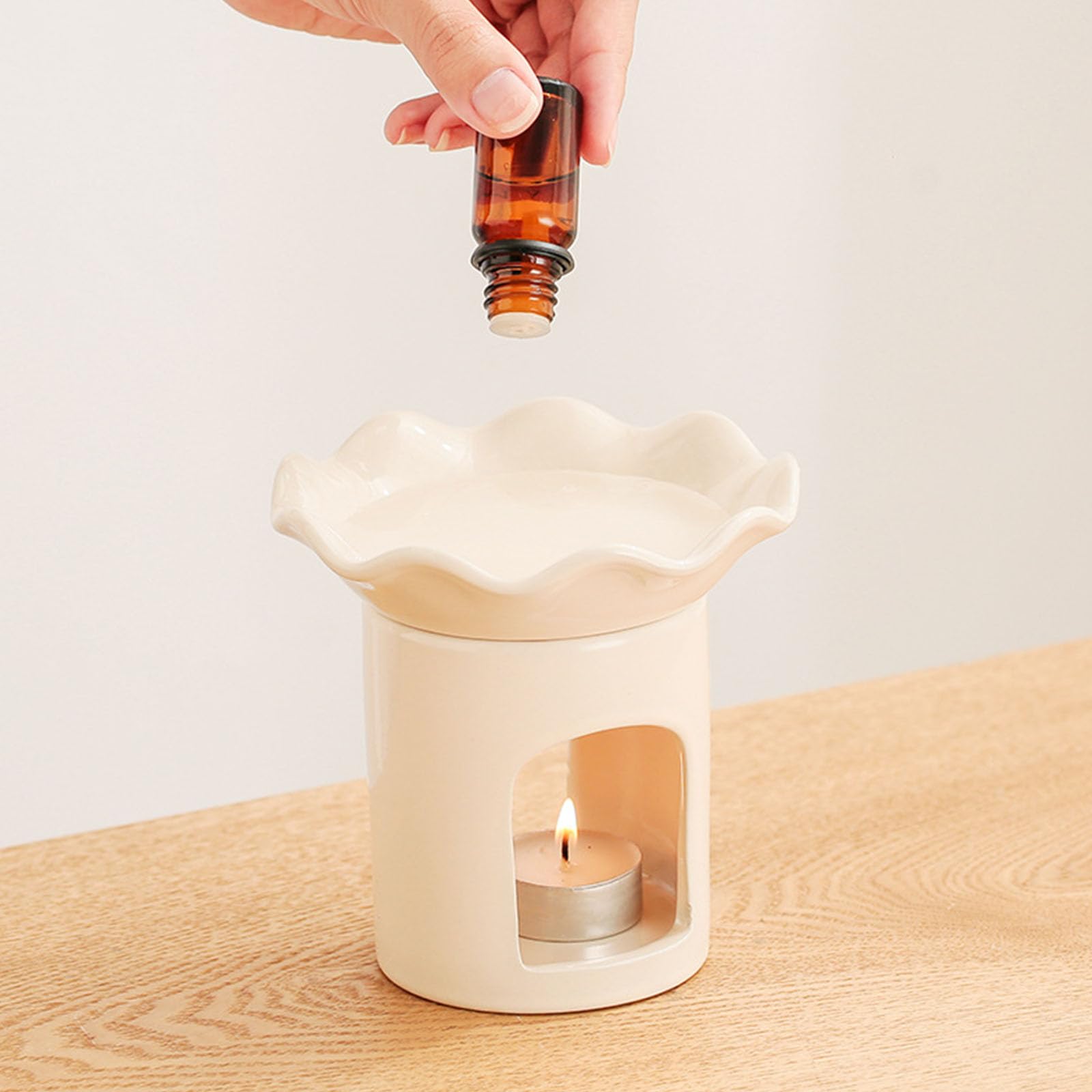 Duftlampe für ätherische Öle, Keramik, Blume, Aromatherapie, Diffusor, Räucherstäbchen, Düfte für Zuhause und Büro