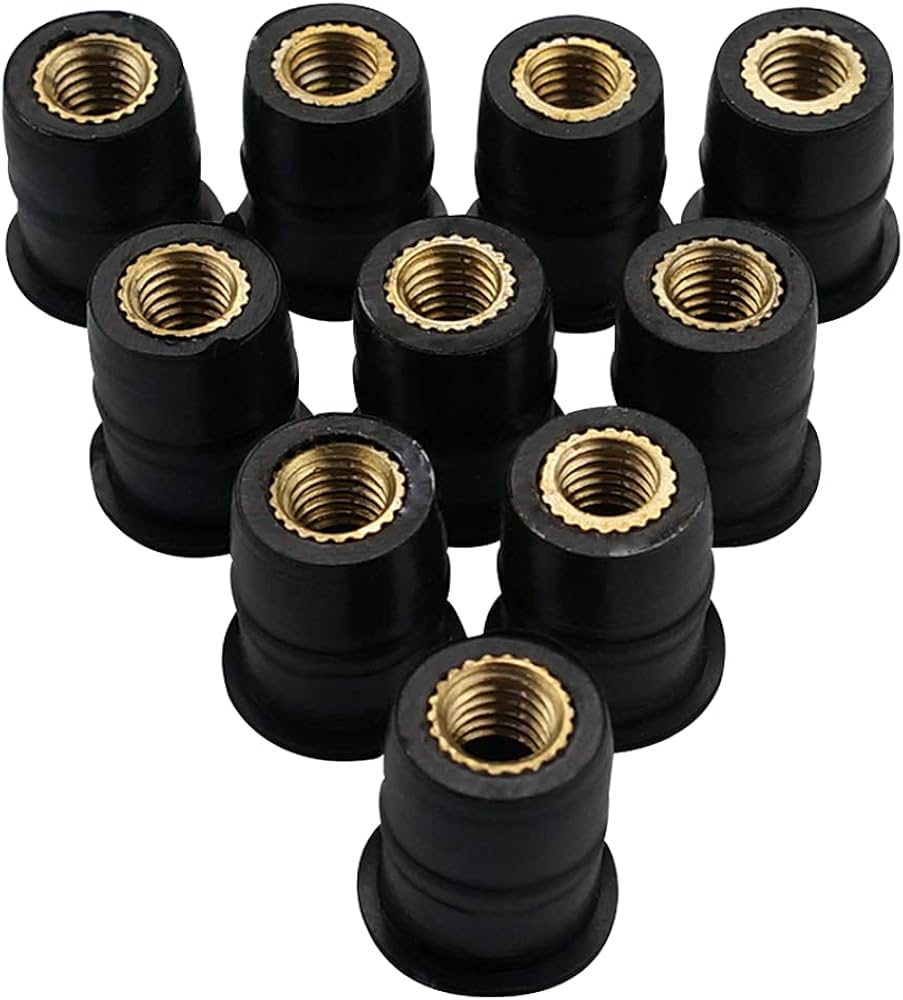Motorcycle Well Nuts Fairing Fasteners Accessories Screws Rubber