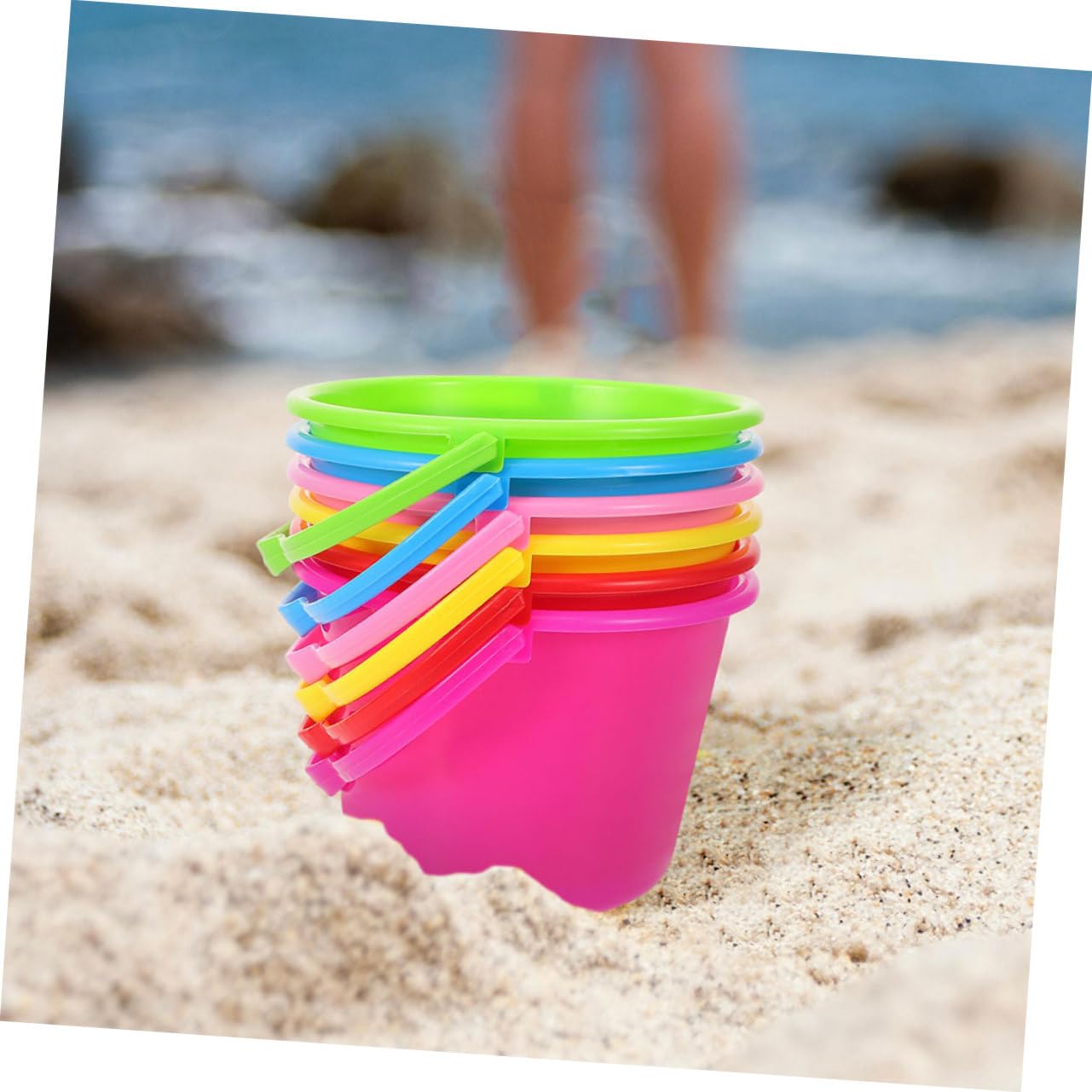 Secchiello Mare Ragazzo Ragazza Set 12 Pezzi Abs per Giochi Spiaggia