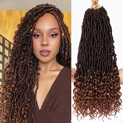 Leeven 18 Inch New Faux Locs Crochet Hair With Curly