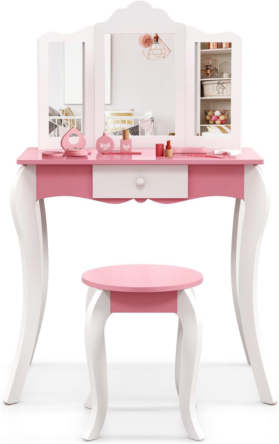 Runesol Girls Dressing Table (Age 37yrs) With Mirror and Stool