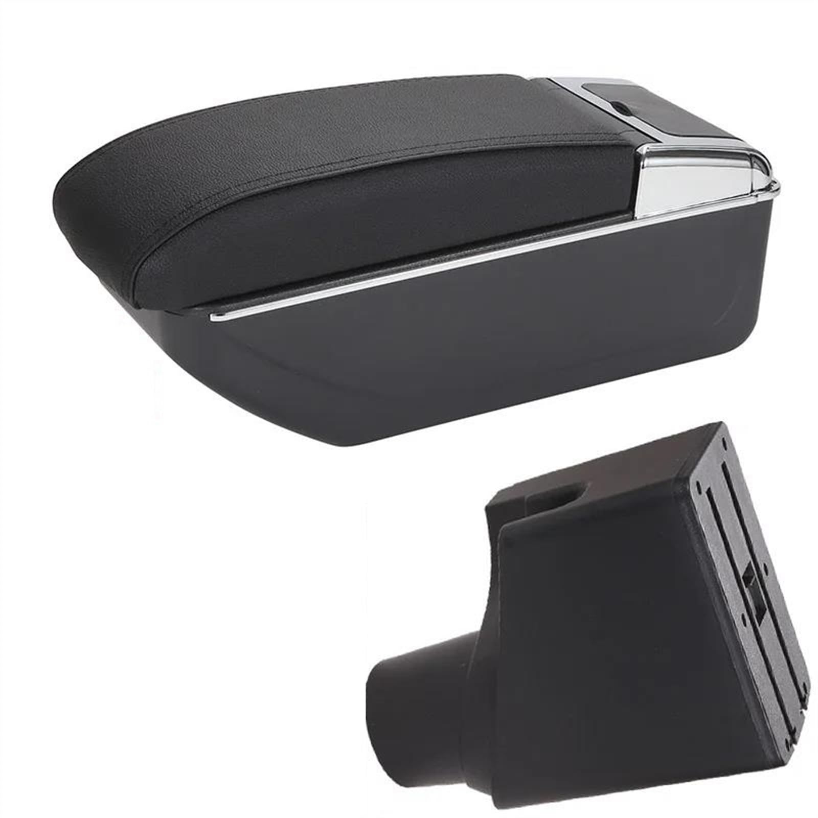 NOHEEU Car Armrest Box Center Storage Interior Details Retrofit Parts For Yaris For Hybrid 2015-2023(B2 Black line 7USB)