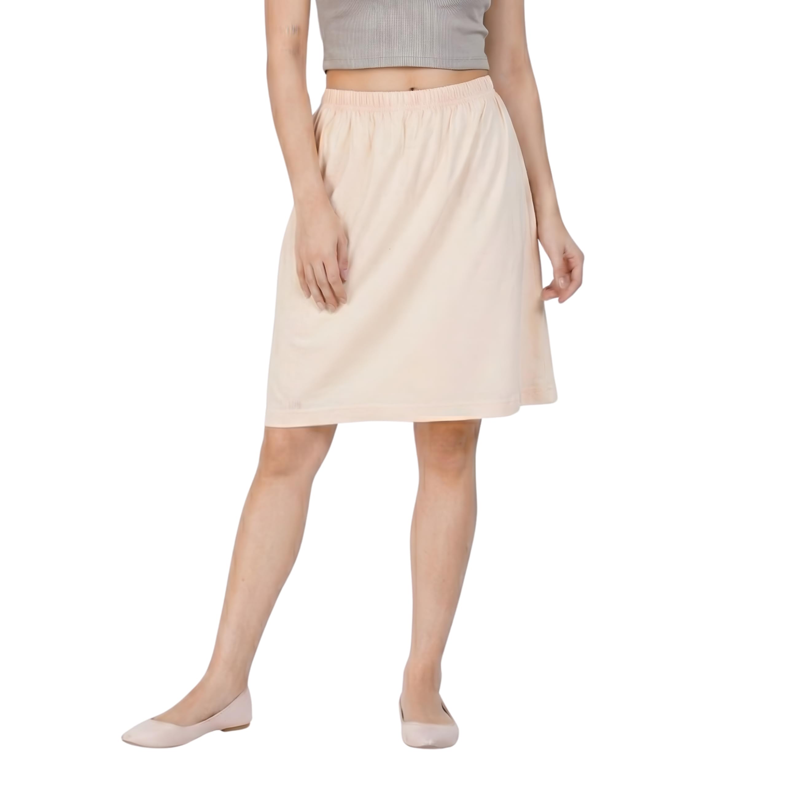 glow and shine Women's Cotton Knee Length Skirt Slip-picture-53