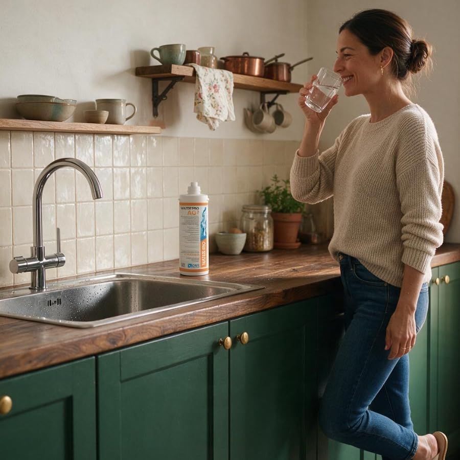 Filtro Water Pro – Filtrazione Professionale - Capacità di 5.000 litri - Tecnologia Combinata Con Carbon Block Argentizzato e Membrana Plissettata Multistrato da 0,5 micron