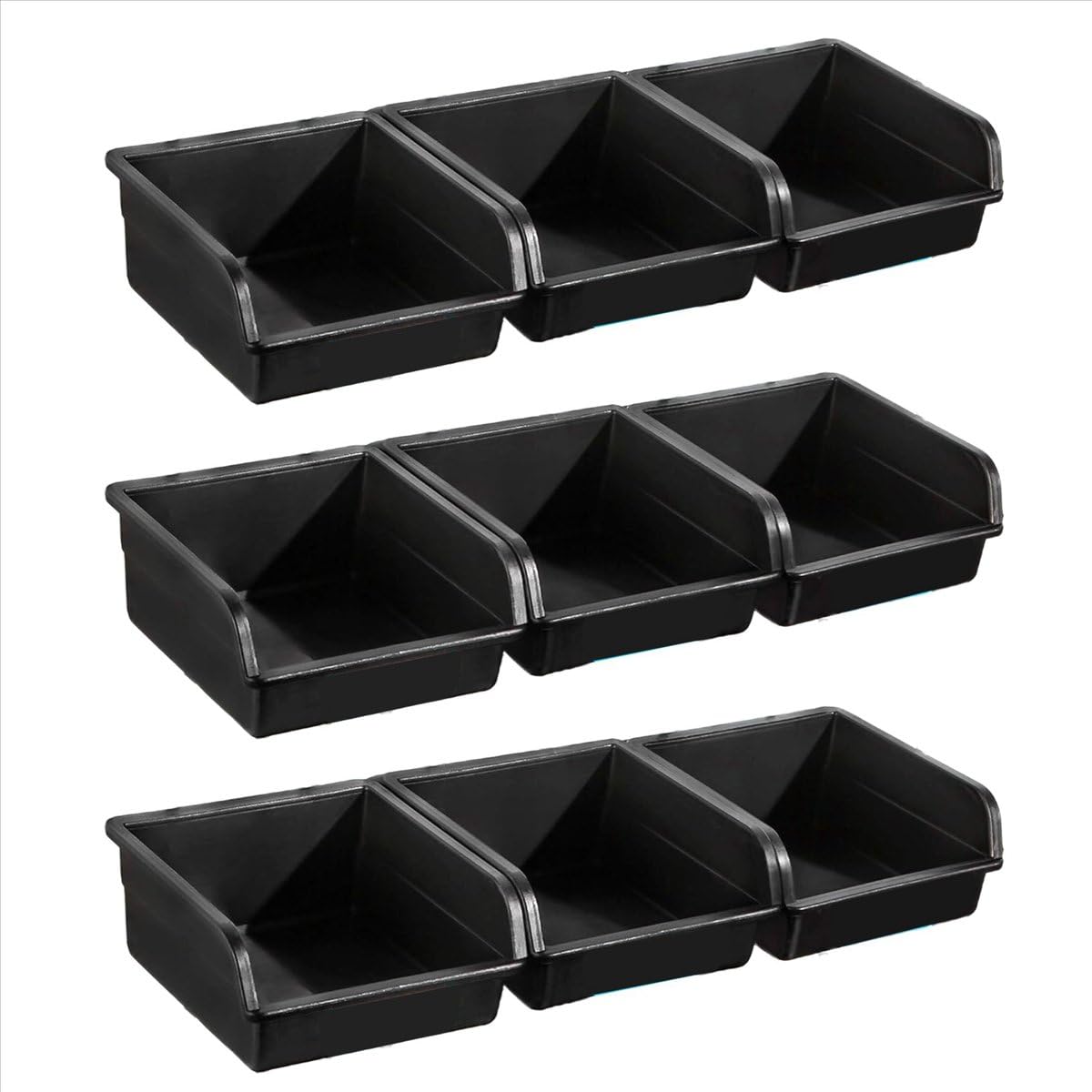 BPQiang Perforated Board Accessories, Oblique Mouth, Thickened Parts Storage Box, Square Hole Hook, Plastic Box