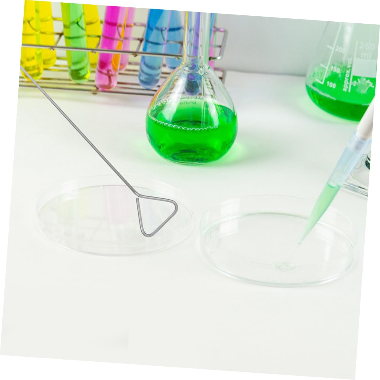 Gatuida Boîte de Petri 2 Étaleurs Triangulaires en Acier Inoxydable pour Expériences de Laboratoire, Finition Lisse, Utilisation Polyvalente