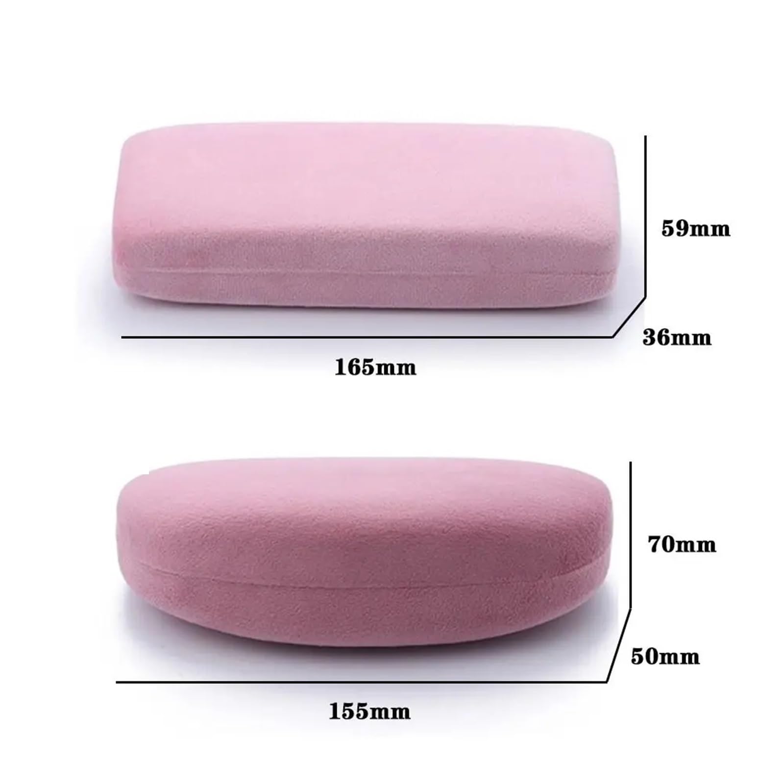 Estuche rosa for gafas, caja de almacenamiento sencilla for sol, portátil, 2 uds Para Viajes Y Vacaciones