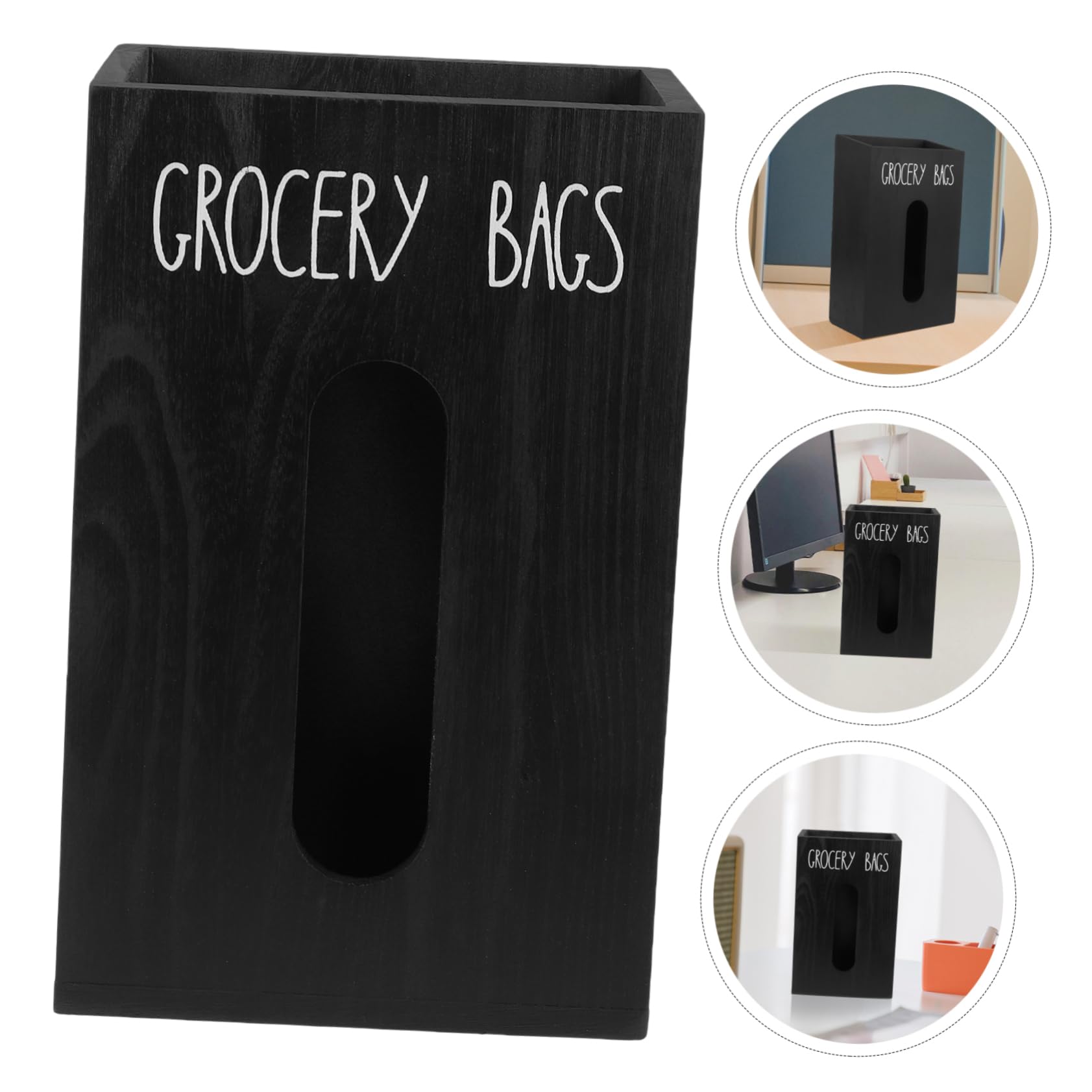 Caja De Almacenamiento para Bolsas De Basura Organizador De Bolsas De Supermercado De Madera Dispensador De Rústico