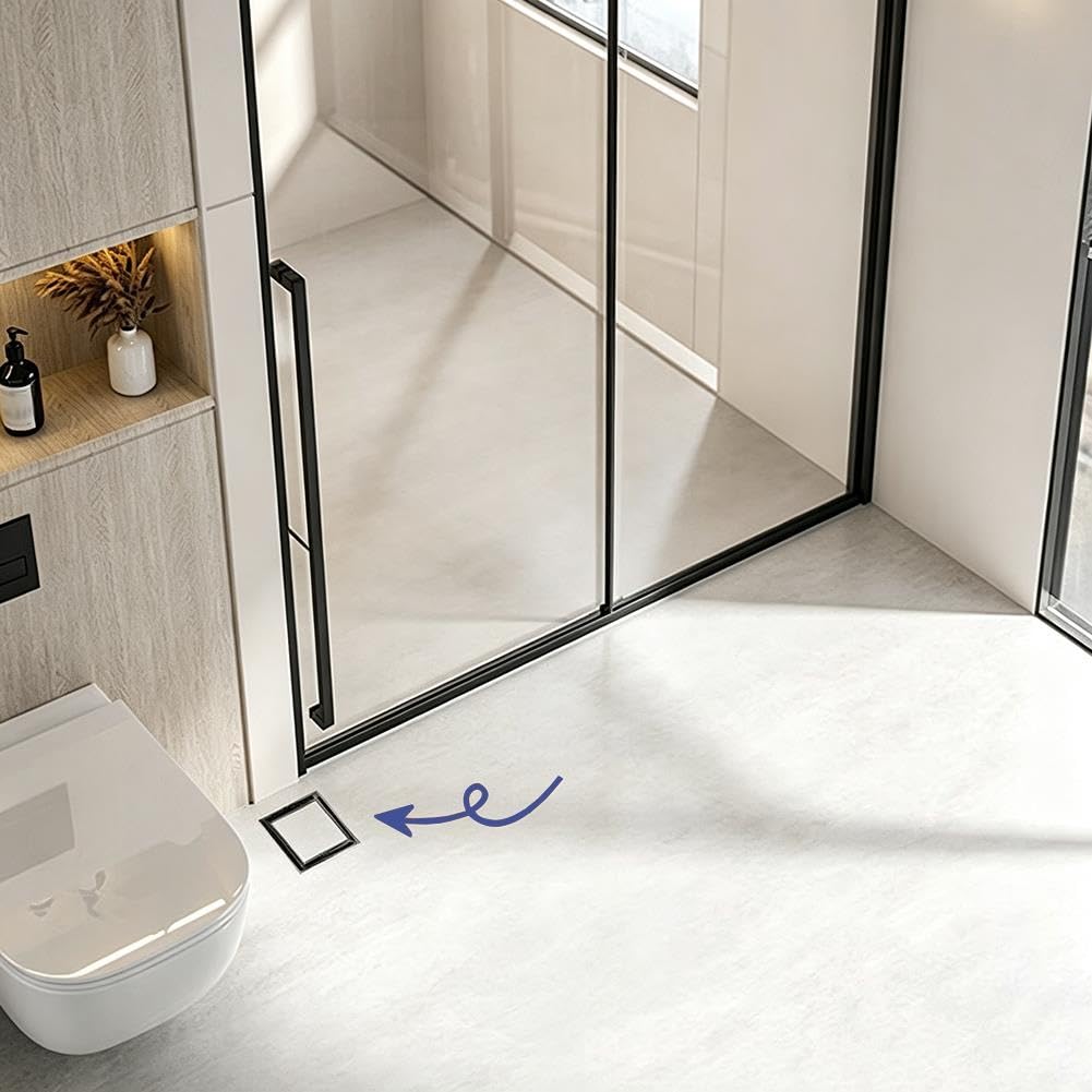 Drenaje de Piso para Ducha de 10 cm, Filtro de Desagüe de Latón