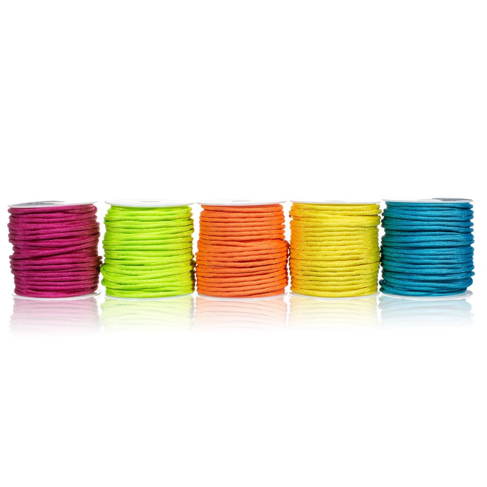 West Coast Paracord Paracord-Box-Set, Typ III, 100 Fußspulen in 5 Farben, 250 kg