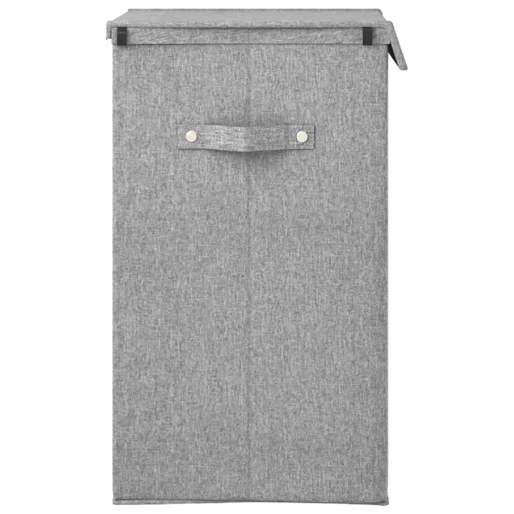 AdelDream Cesto portabiancheria pieghevole con 2 scomparti 140L colore grigio chiaro