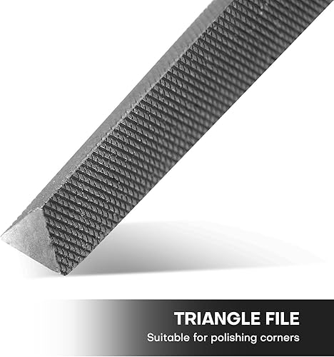 Miniatura 25 de Lima de corte medio redondo de 6 pulgadas, dientes de doble corte, acero de alto carbono, lima de una sola mano sin mango, adecuada para dar forma a