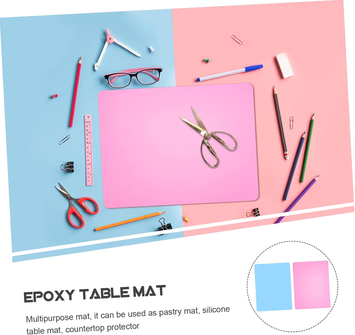 2pcs Epoxy Silicone Mat for Jewelry Casting DIY Work Surface