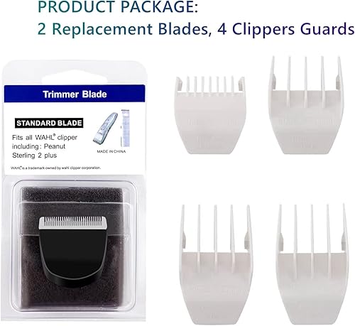 Miniatura 6 de Paquete de 2 cuchillas de repuesto profesionales para cortadora de cacahuete #2068-300, compatibles con cortadora de pelo Wahl Peanut