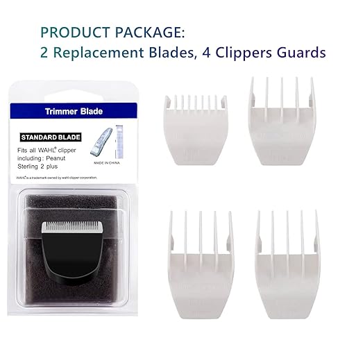 Miniatura 6 de Paquete de 2 cuchillas de repuesto profesionales para cortadora de cacahuete #2068-300, compatibles con cortadora de pelo Wahl Peanut