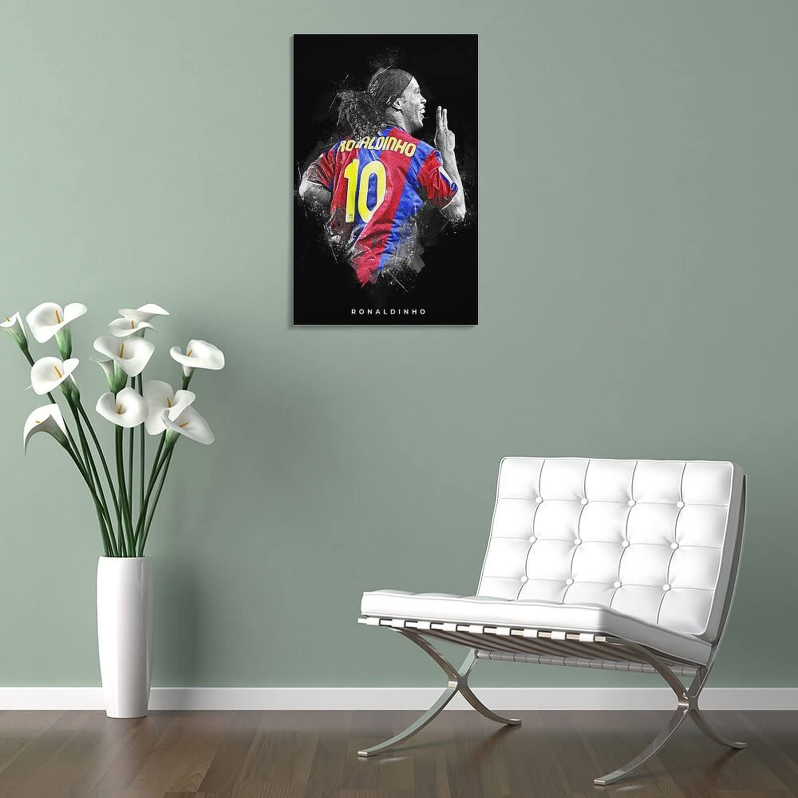 Ronaldinho poster Ronaldinho print Barcelona art print wall | Inspire