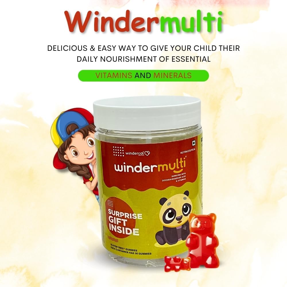 Gluten-Free Gummies | Enriched with DHA, Multivitamins & Essential Nutrients | Surprise Gift Inside | Tasty & Healthy Chewable Supplement | Supports Growth & Immunity (30 gummies per pack, 3 Pack) Gluten-Free Gummies | Enriched with DHA, Multivitamins & Essential Nutrients | Surprise Gift Inside | Tasty & Healthy Chewable Supplement | Supports Growth & Immunity (30 gummies per pack, 3 Pack)