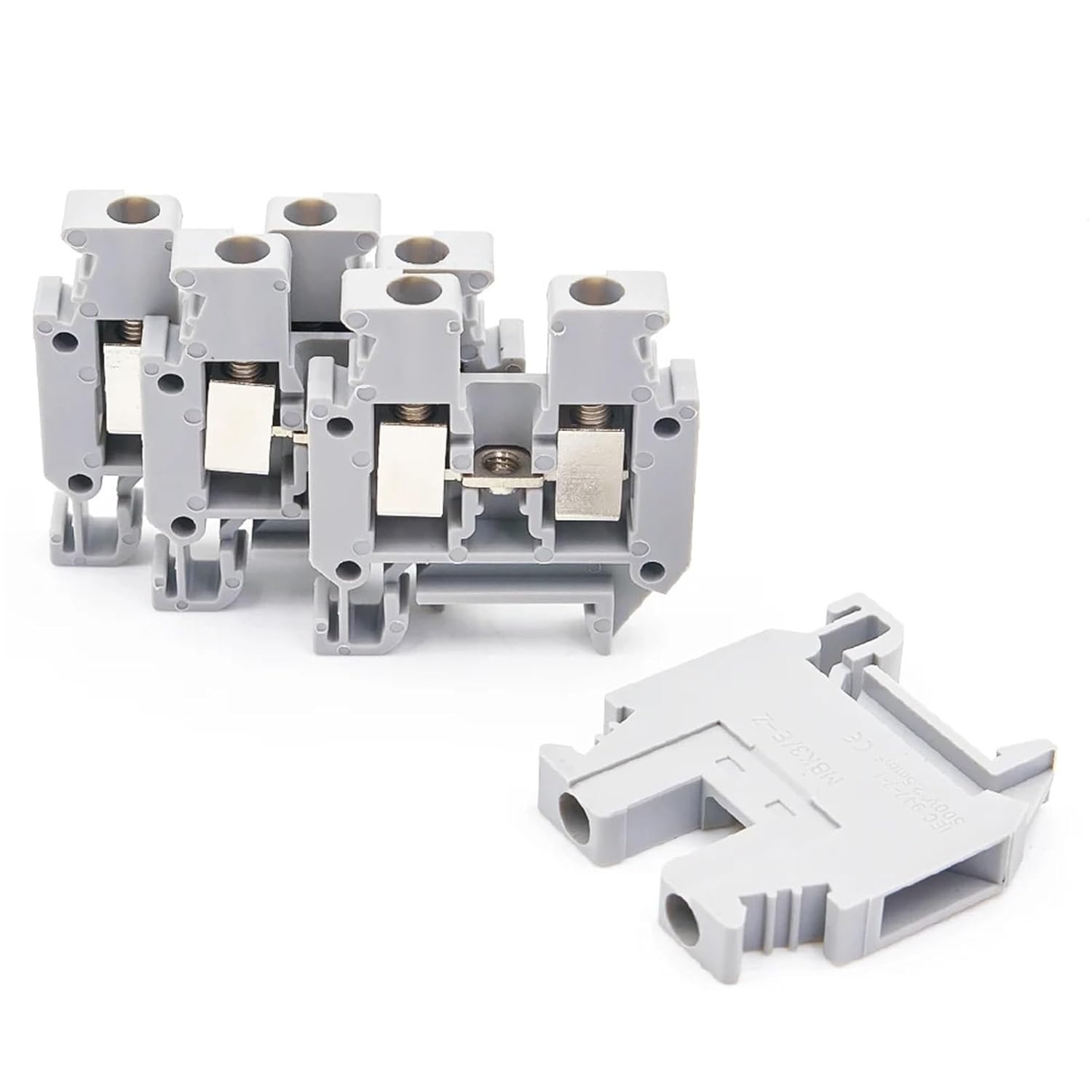 10Pcs MBK3/E-Z MBK5/E-Z Mini Terminal Block On Din Rail Feed-Through Screw Electrical Wire Connector 2.5mm2 Cable Conductor(MBK5-10pcs)
