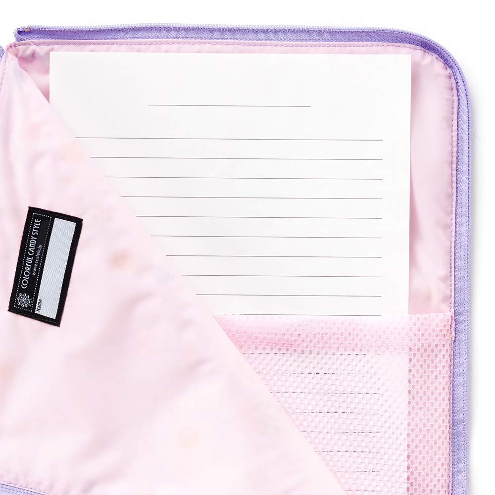 Amazon.co.jp: 連絡袋 女の子 A4 対応 ファスナー付き 小学校 かわいい 