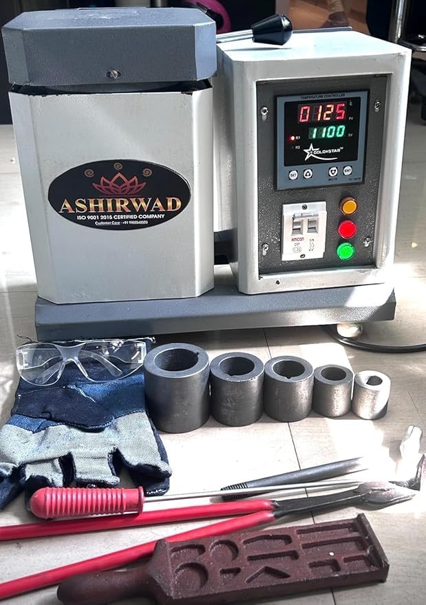 ASHIRWAD Tools Gold Melting Machine. Gold Melting Furnace 2kg Capacity230V 1200C1500W. Modern Furnace, Gold Tools, Gold Work Tools ISO Certified warrented Furnace Brand: Ashirwad Enterprises-image-27