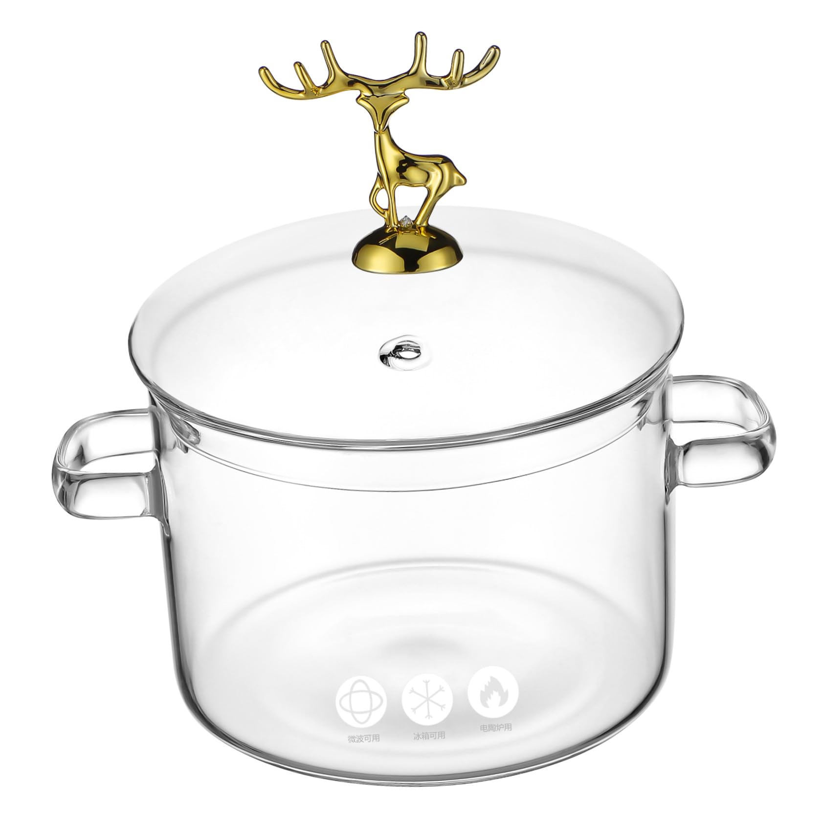 Cocotte en verre 1500ml style Elk le cadeau idéal pour amoureux de cuisine