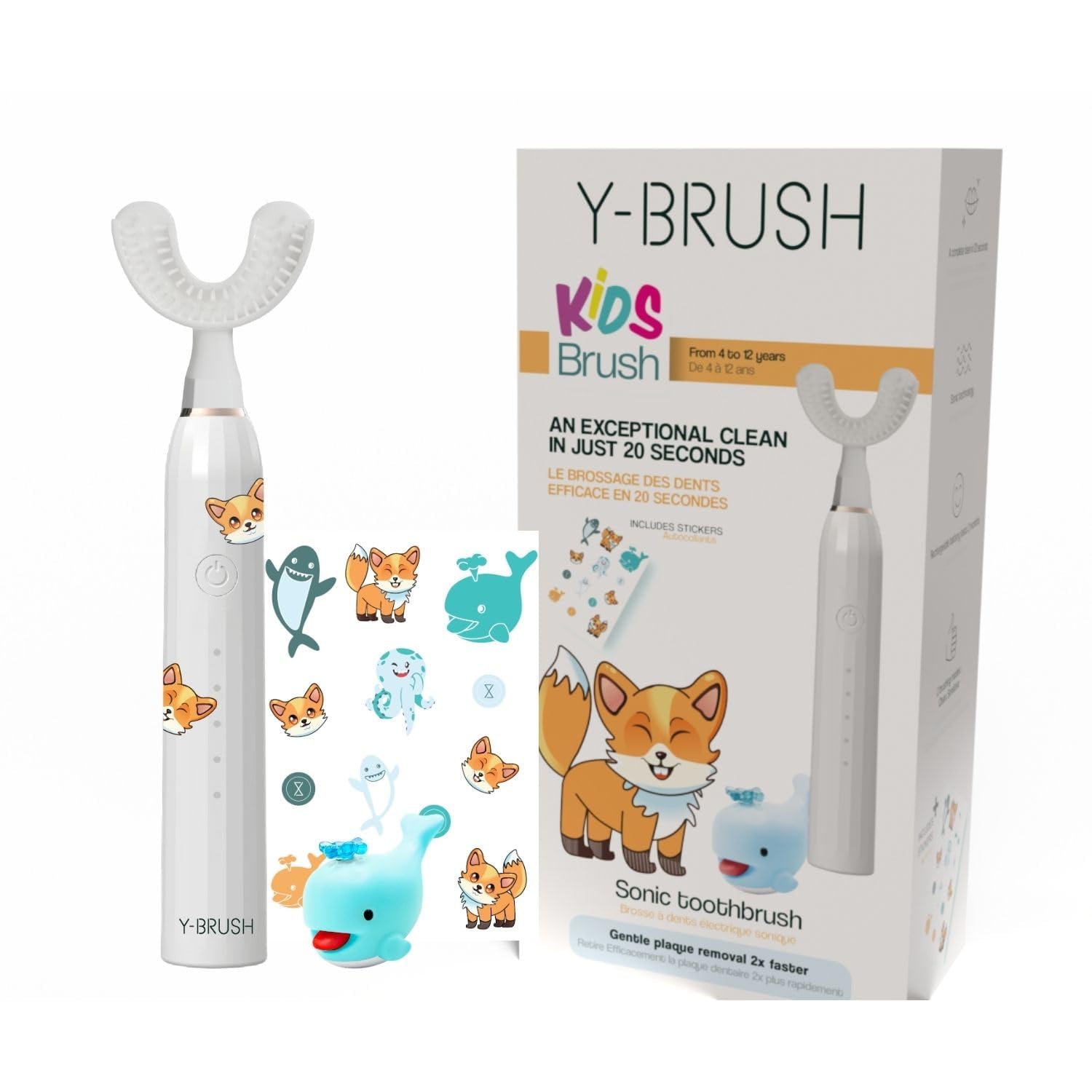 Spazzolino elettrico sonico Y-Brush Bambino KidsBrush - 2 mesi di autonomia
