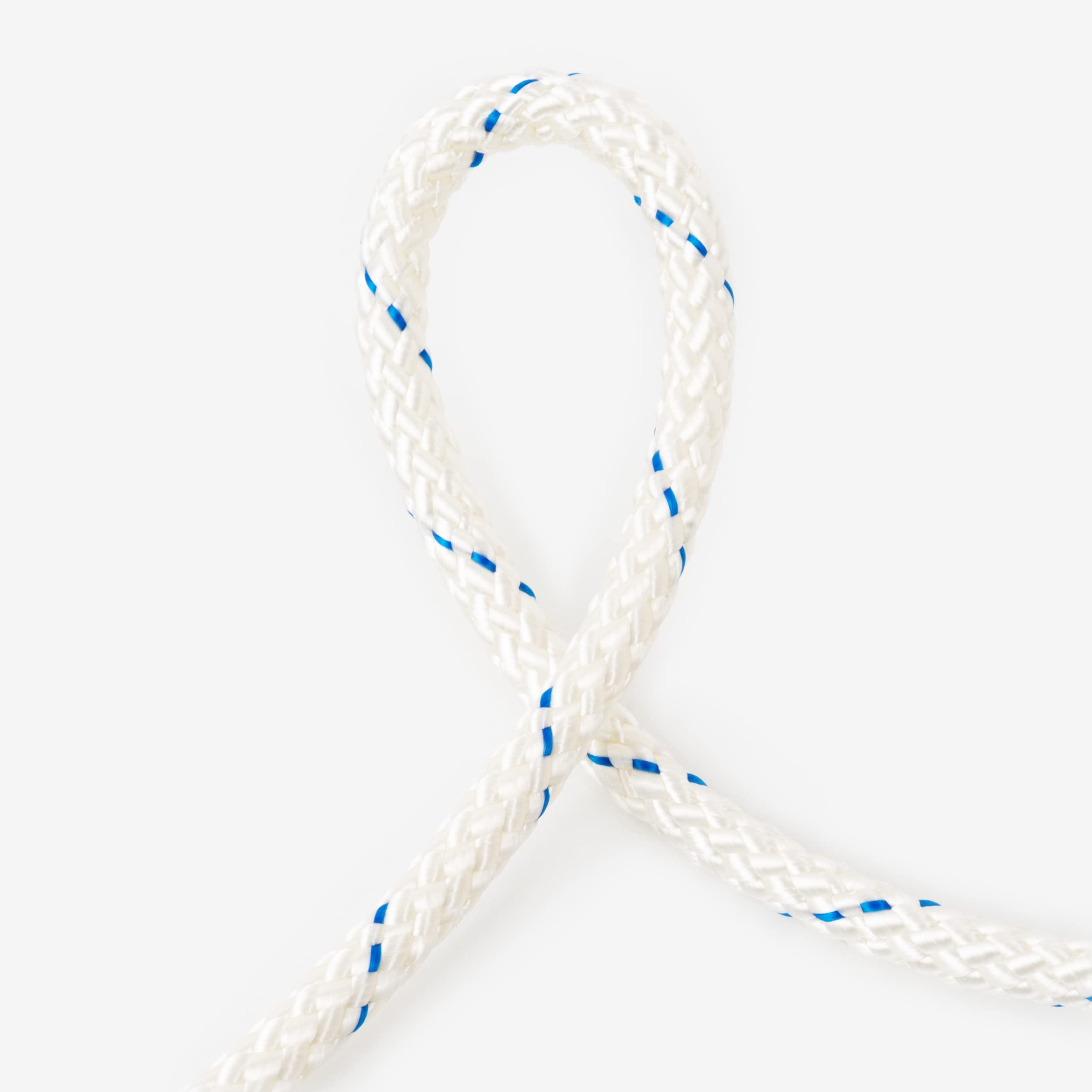 Ankerleine 30 m | 8mm Durchmesser | weiß mit blauem Kennfaden | 1050 kg Bruchlast | Polyester auf Spule | Boot Yacht Schiff Festmacher Tau Tauwerk