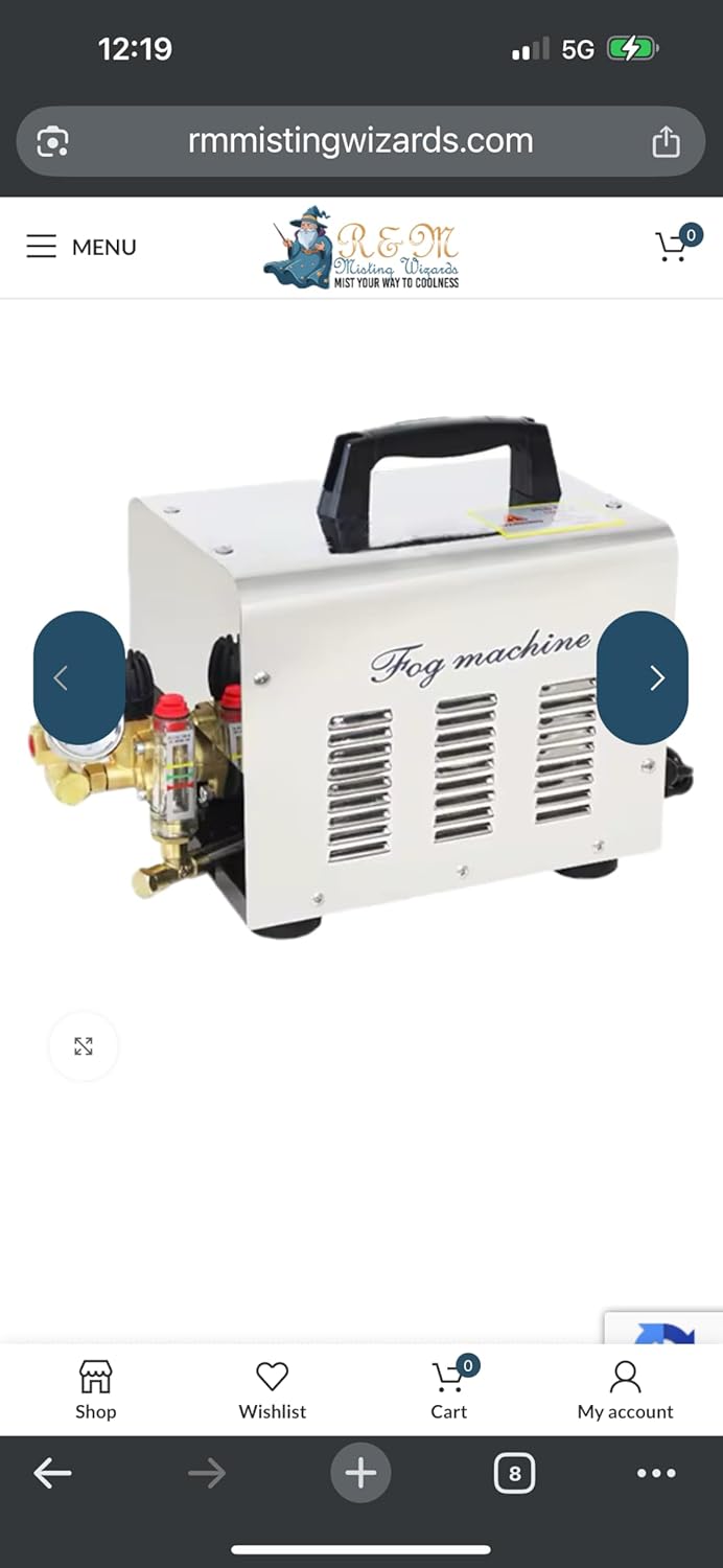 CLHP-16005A High Pressure Fog Machine & Misting System, 1L/Min Output, Axial Pump with Dual Plungers, Digital Timer Control, Heavy-Duty Iron Housing for Outdoor Cooling & Humidification