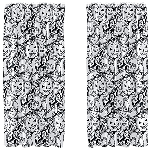 Rideaux occultants motif Halloween pour une ambiance de salon cocooning
