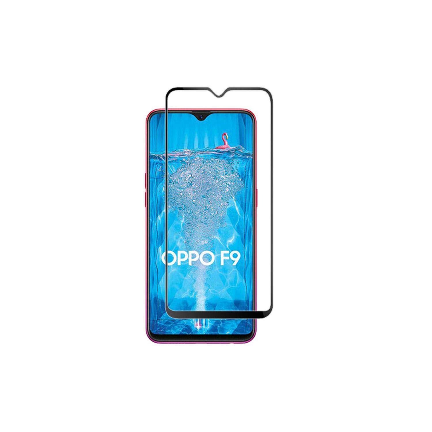 Oppo F9 (F9 Pro) Tempered Glass Screen Protector Shock Proof - Black