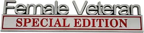 Miniatura 3 de 2 emblemas de automóvil de edición especial de veterana femenina, insignia de automóvil en relieve 3D para exteriores, calcomanías para guardabarros